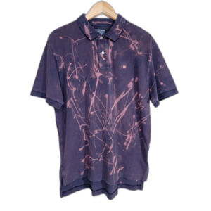 Ralph Lauren Purple Tie Dye Polo Shirt - Large